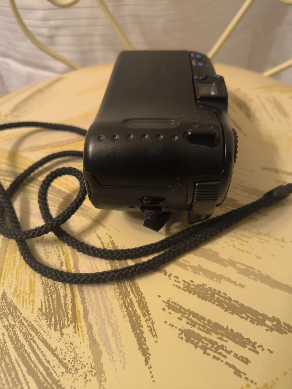 Olympus Black Compact Film Camera with Wrist Strap For Parts Only